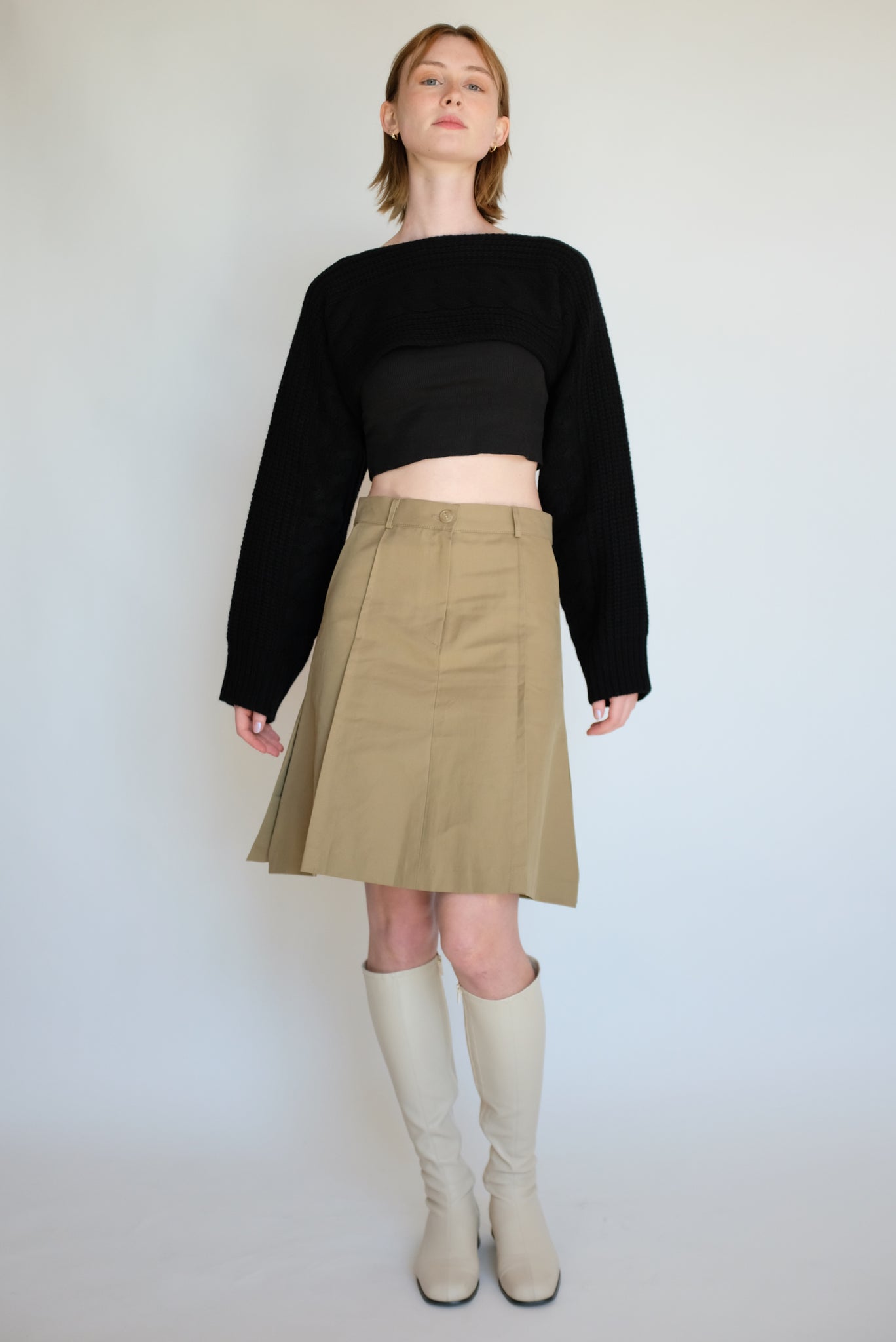 Deep Slit Midi Skirt