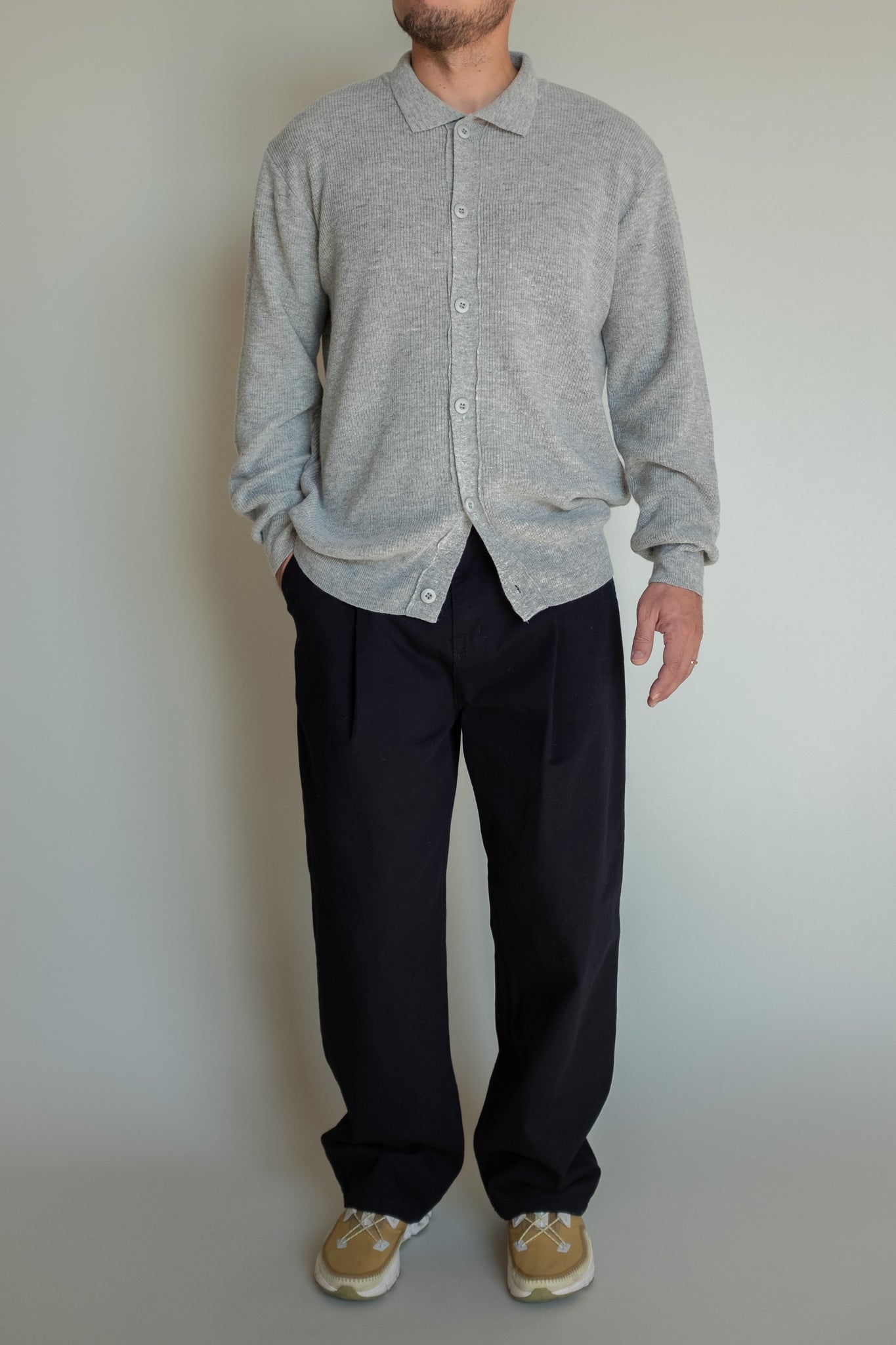 Wide Twill Cotton Pants