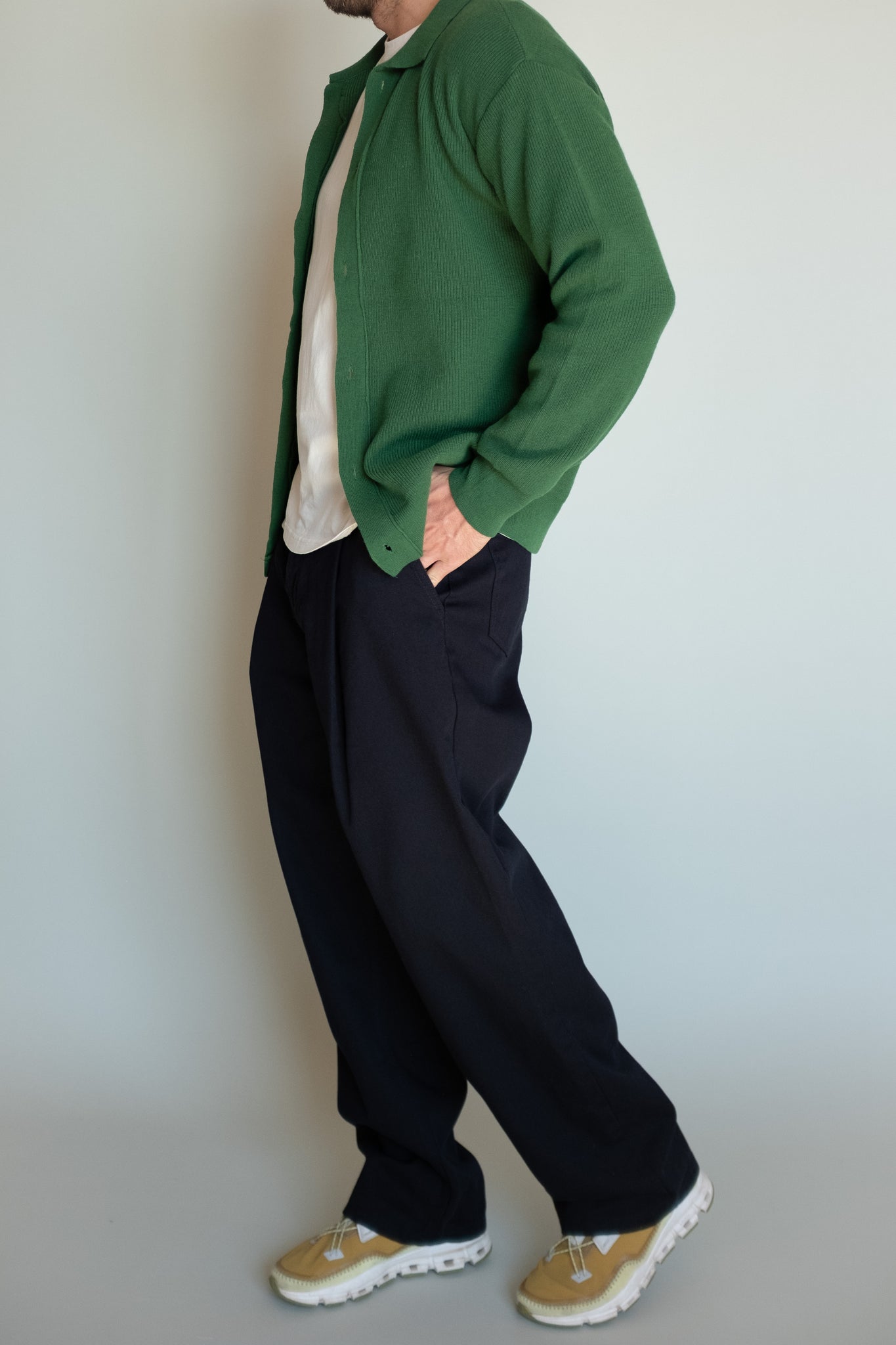 Wide Twill Cotton Pants