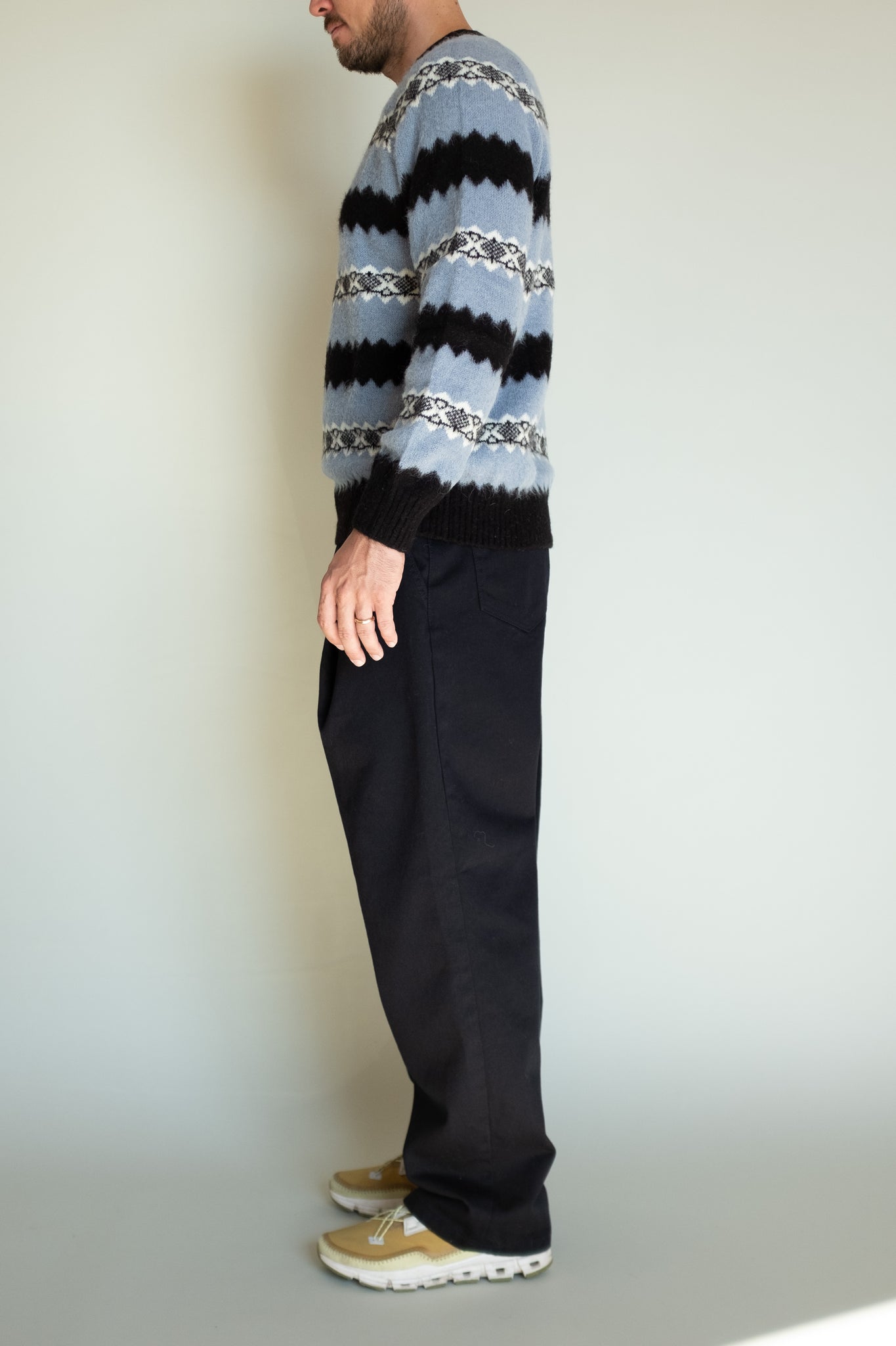 Wide Twill Cotton Pants