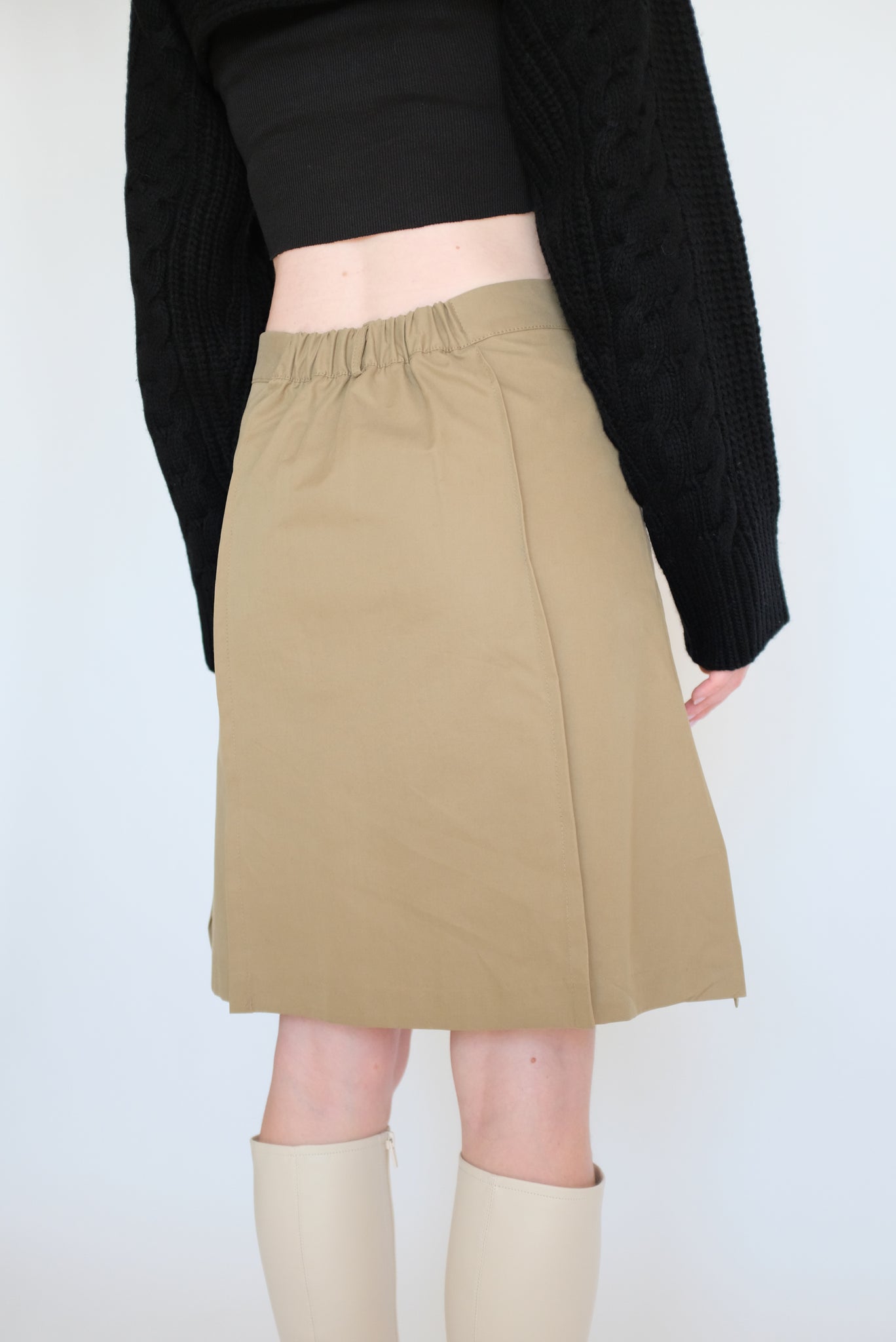 Deep Slit Midi Skirt