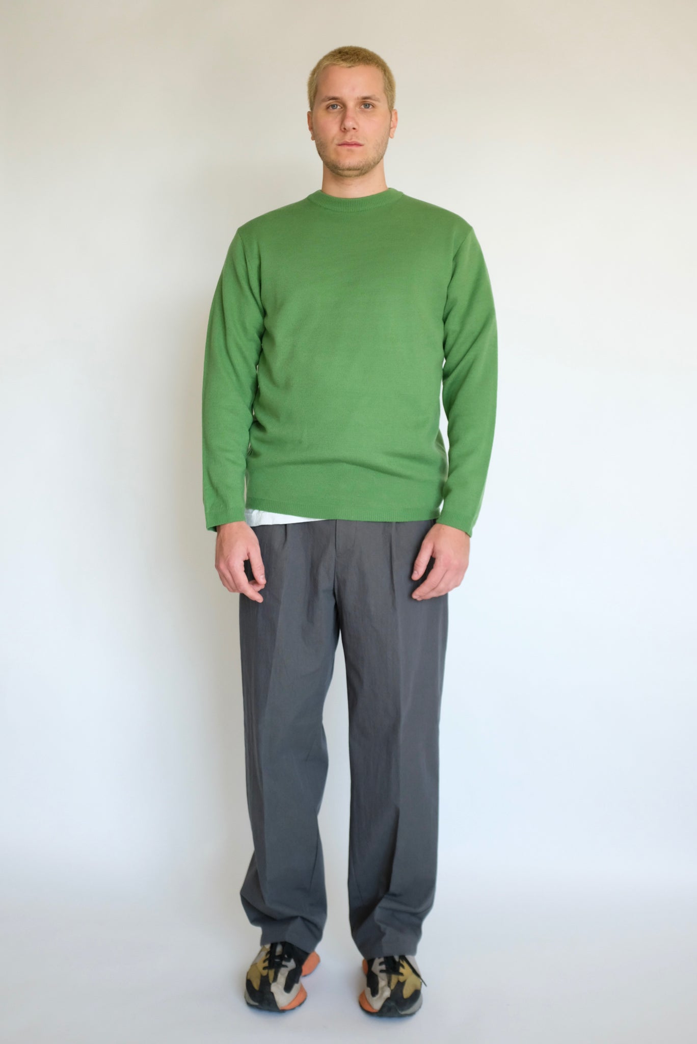 Classic Round neck Sweater in Green